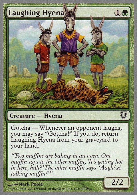 Laughing Hyena, Unhinged #103, Magic: The Gathering card