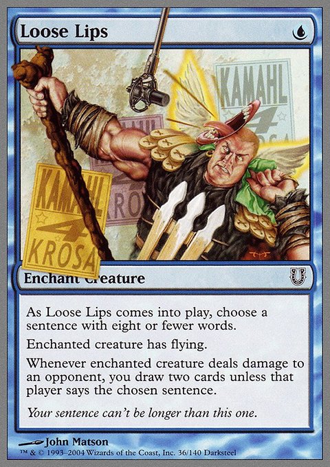 Loose Lips, Unhinged #36, Magic: The Gathering card