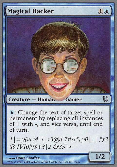 Magical Hacker, Unhinged #37, Magic: The Gathering card