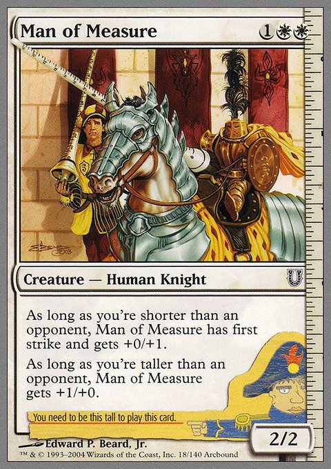Man of Measure, Unhinged #18, Magic: The Gathering card