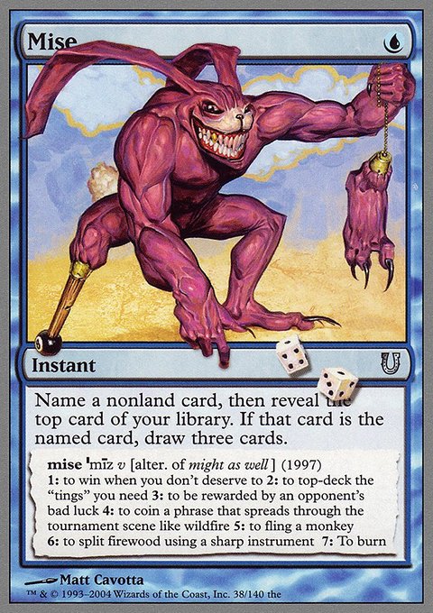 Mise, Unhinged #38, Magic: The Gathering card