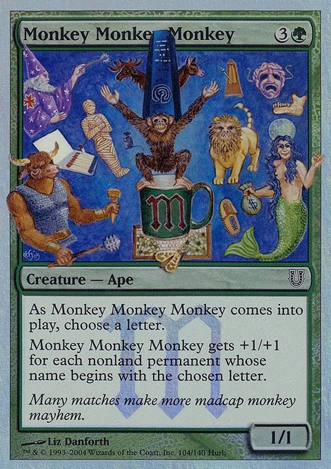 Monkey Monkey Monkey, Unhinged #104★, Magic: The Gathering card