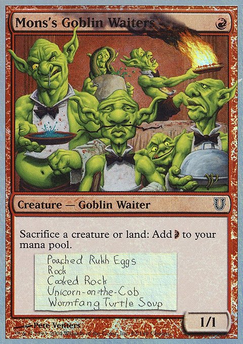 Mons's Goblin Waiters, Unhinged #82★, Magic: The Gathering card