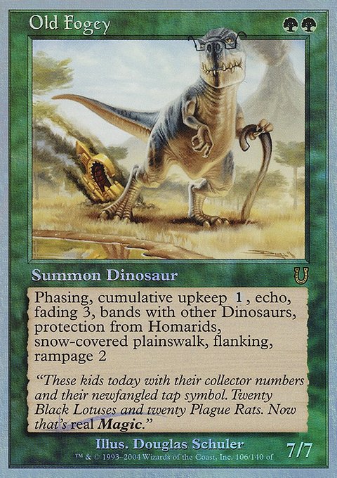 Old Fogey, Unhinged #106★, Magic: The Gathering card