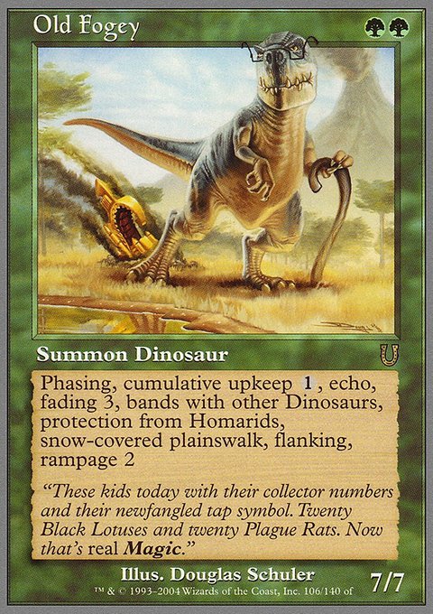 Old Fogey, Unhinged #106, Magic: The Gathering card