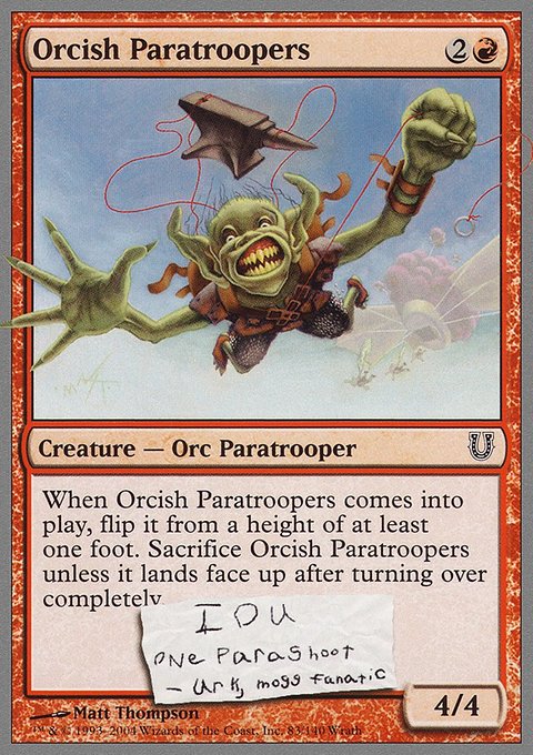 Orcish Paratroopers, Unhinged #83, Magic: The Gathering card