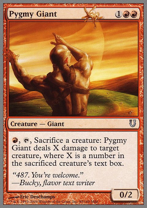 Pygmy Giant, Unhinged #85, Magic: The Gathering card