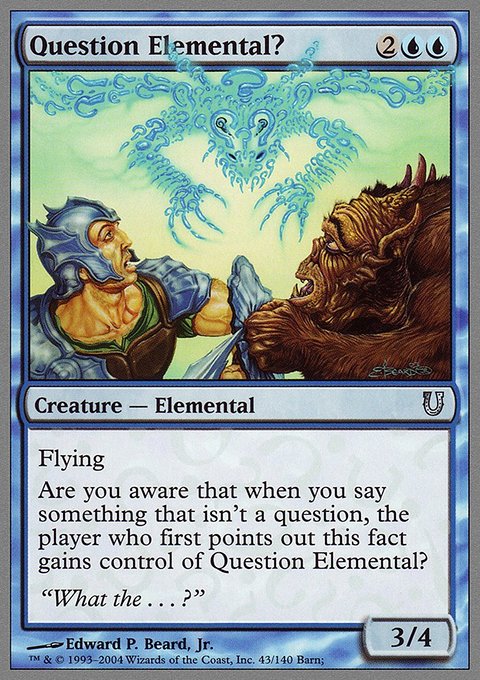 Question Elemental?, Unhinged #43, Magic: The Gathering card