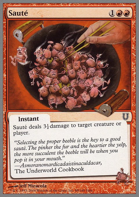 Sauté, Unhinged #88, Magic: The Gathering card