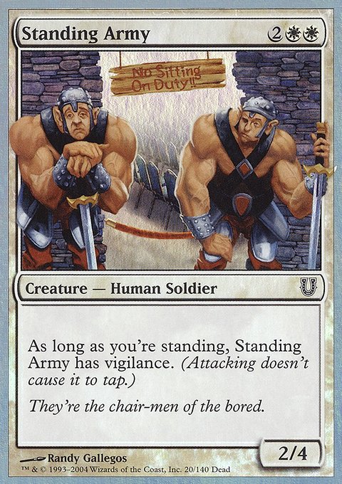 Standing Army, Unhinged #20★, Magic: The Gathering card