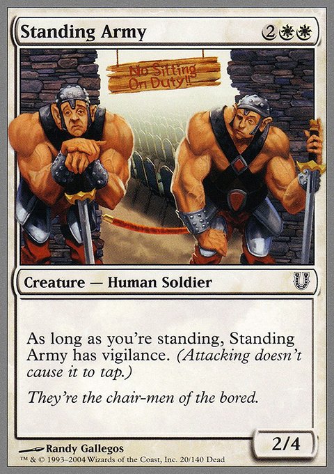 Standing Army, Unhinged #20, Magic: The Gathering card