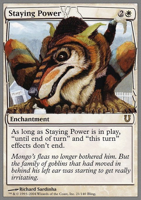 Staying Power, Unhinged #21, Magic: The Gathering card