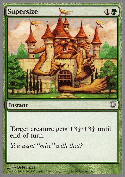 Supersize, Unhinged #113, Magic: The Gathering card