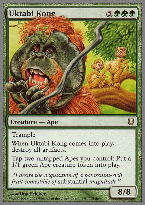 Uktabi Kong, Unhinged #115, Magic: The Gathering card