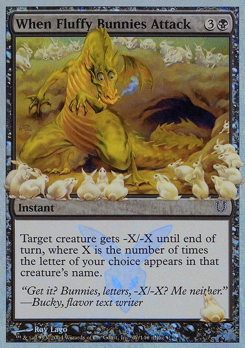 When Fluffy Bunnies Attack, Unhinged #67★, Magic: The Gathering card