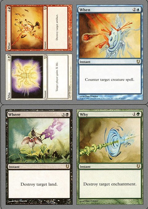 Who // What // When // Where // Why, Unhinged #120, Magic: The Gathering card