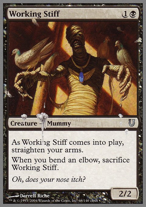 Working Stiff, Unhinged #68, Magic: The Gathering card
