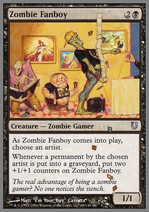 Zombie Fanboy, Unhinged #69, Magic: The Gathering card