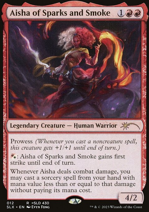 Aisha of Sparks and Smoke, Universes Within #12, Magic: The Gathering card