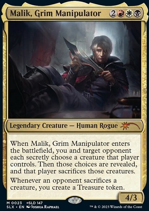 Malik, Grim Manipulator, Universes Within #23, Magic: The Gathering card