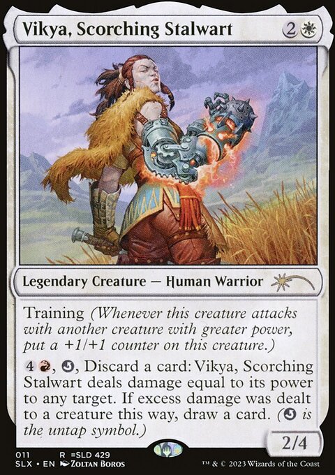 Vikya, Scorching Stalwart, Universes Within #11, Magic: The Gathering card