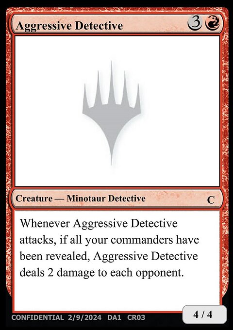 Aggressive Detective, Unknown Event #CR03c, Magic: The Gathering card