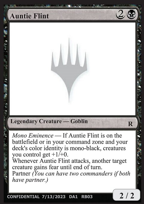 Auntie Flint, Unknown Event #RB03a, Magic: The Gathering card