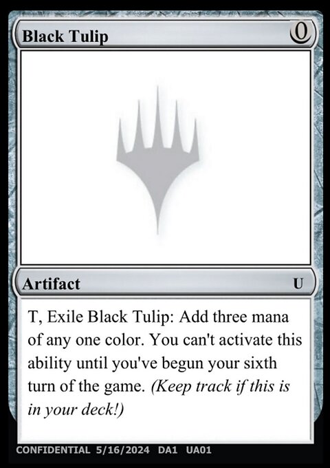 Black Tulip, Unknown Event #UA01a, Magic: The Gathering card
