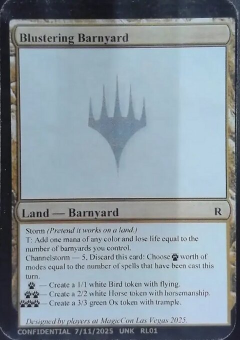Blustering Barnyard, Unknown Event #RL01d, Magic: The Gathering card