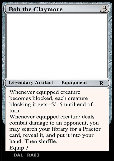 Bob the Claymore, Unknown Event #RA03a, Magic: The Gathering card