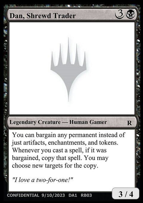 Dan, Shrewd Trader, Unknown Event #RB03b, Magic: The Gathering card