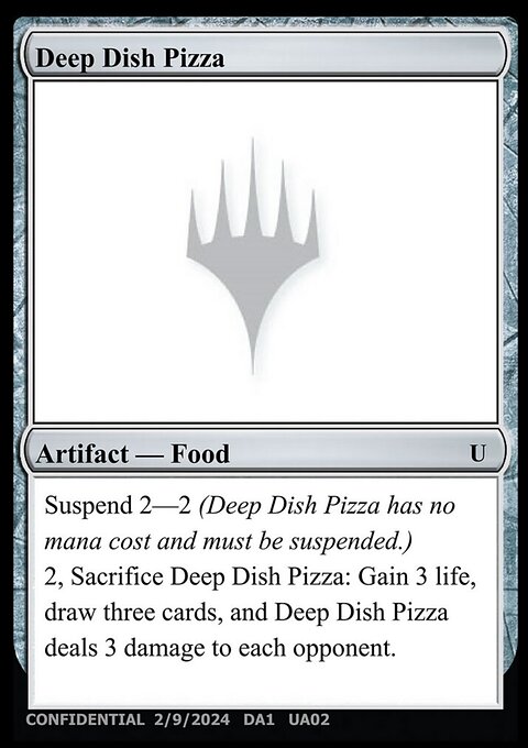 Deep Dish Pizza, Unknown Event #UA02b, Magic: The Gathering card