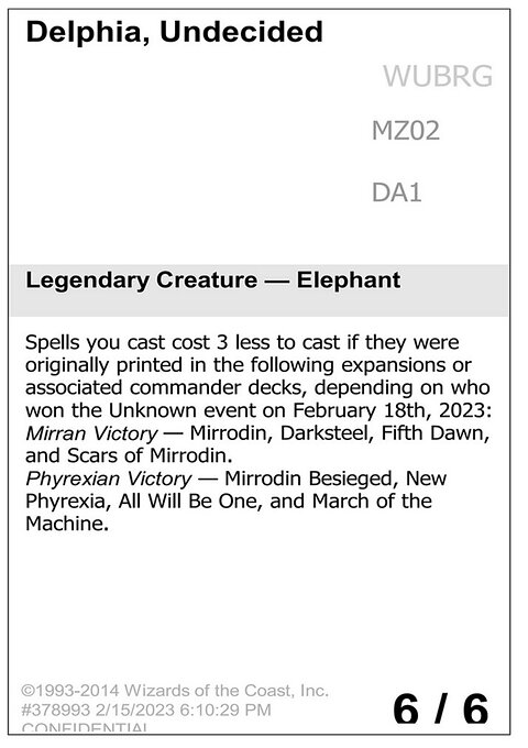 Delphia, Undecided, Unknown Event #MZ02, Magic: The Gathering card