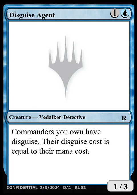 Disguise Agent, Unknown Event #RU02a, Magic: The Gathering card
