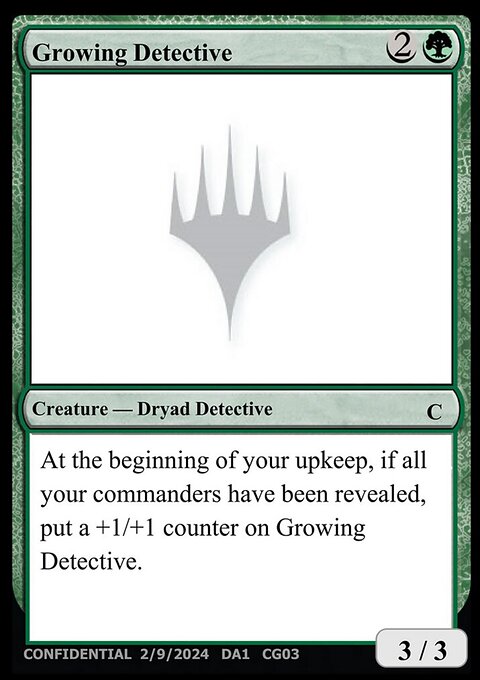 Growing Detective, Unknown Event #CG03b, Magic: The Gathering card