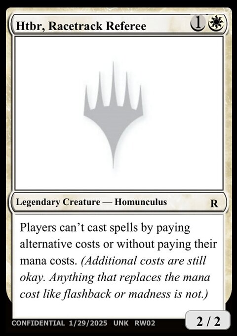 Htbr, Racetrack Referee, Unknown Event #RW02, Magic: The Gathering card
