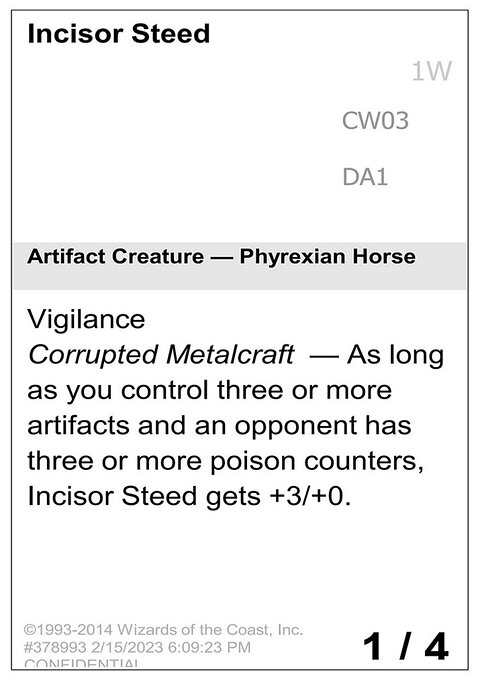 Incisor Steed, Unknown Event #CW03, Magic: The Gathering card