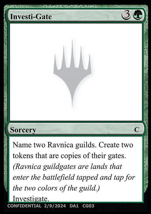 Investi-Gate, Unknown Event #CG03c, Magic: The Gathering card