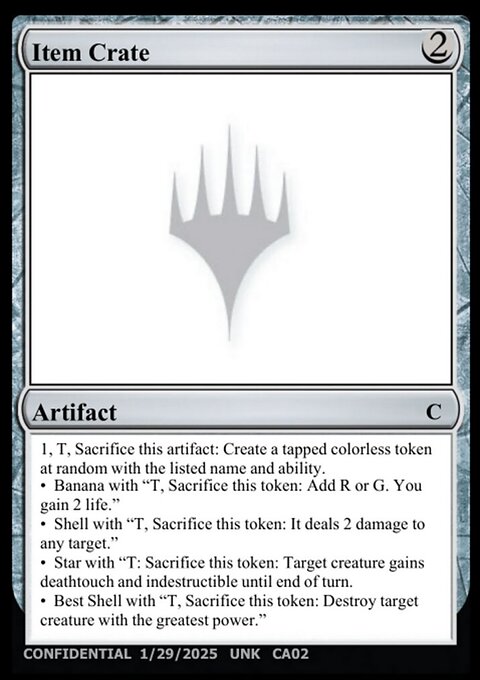 Item Crate, Unknown Event #CA02c, Magic: The Gathering card