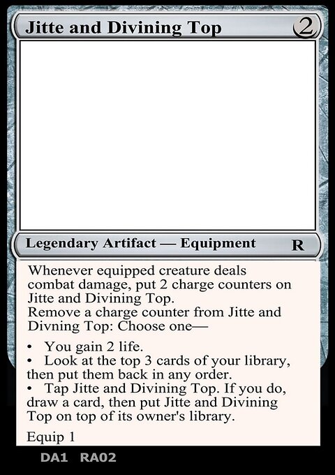 Jitte and Divining Top, Unknown Event #RA02c, Magic: The Gathering card