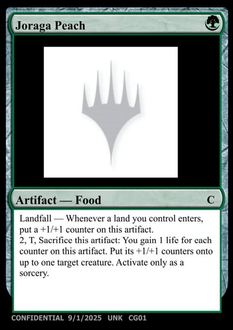 Joraga Peach, Unknown Event #CG01, Magic: The Gathering card