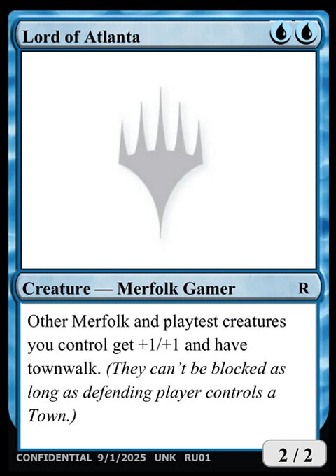 Lord of Atlanta, Unknown Event #RU01, Magic: The Gathering card
