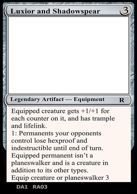 Luxior and Shadowspear, Unknown Event #RA03b, Magic: The Gathering card