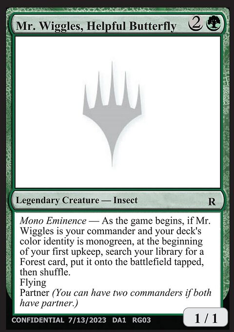 Mr. Wiggles, Helpful Butterfly, Unknown Event #RG03b, Magic: The Gathering card