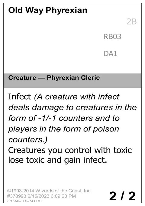 Old Way Phyrexian, Unknown Event #RB03d, Magic: The Gathering card