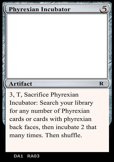 Phyrexian Incubator, Unknown Event #RA03d, Magic: The Gathering card