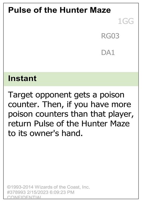 Pulse of the Hunter Maze, Unknown Event #RG03c, Magic: The Gathering card