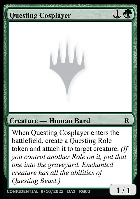 Questing Cosplayer, Unknown Event #RG02d, Magic: The Gathering card