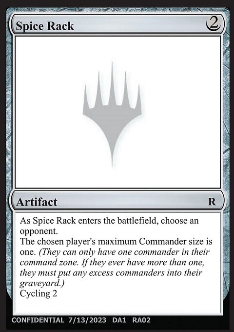 Spice Rack, Unknown Event #RA02d, Magic: The Gathering card