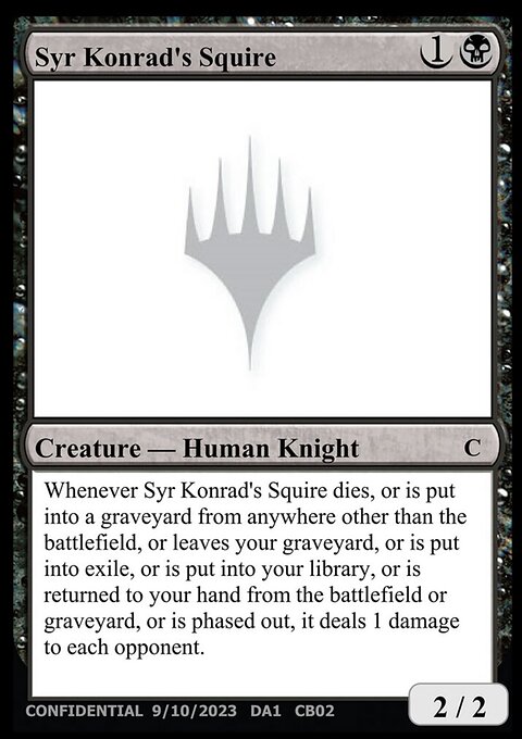 Syr Konrad's Squire, Unknown Event #CB02b, Magic: The Gathering card